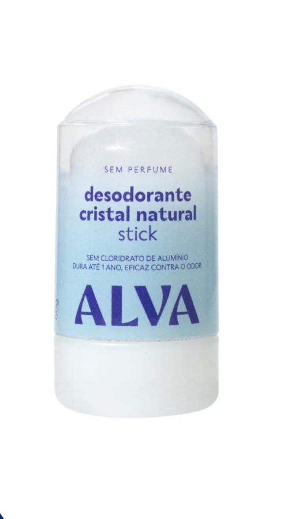 Alva Desodorante Stick Cristal Natural Mini - 24 hrs de proteção 60g