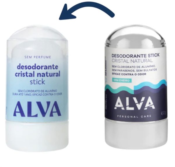 Alva Desodorante Stick Cristal Natural Mini - 24 hrs de proteção 60g - Image 2