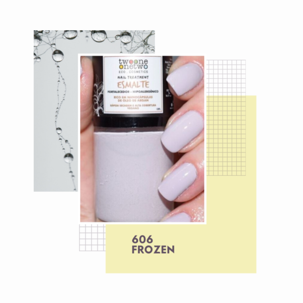 Esmalte Hipoalergênico Vegano Fortalecedor 10ml FROZEN (1606) TwooneOnetwo - Image 2