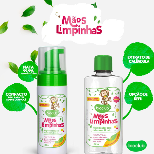 Mãos Limpinhas ( Higienizador para mãos sem álcool) Bioclub  150ml - Image 2