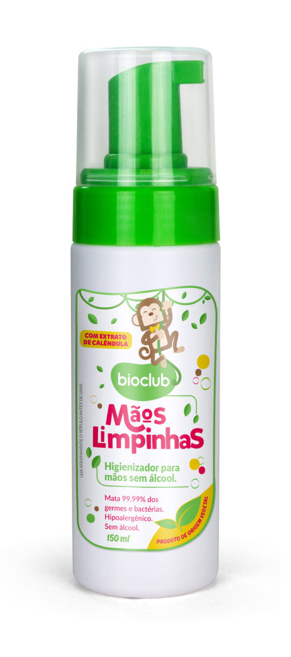 Mãos Limpinhas ( Higienizador para mãos sem álcool) Bioclub  150ml