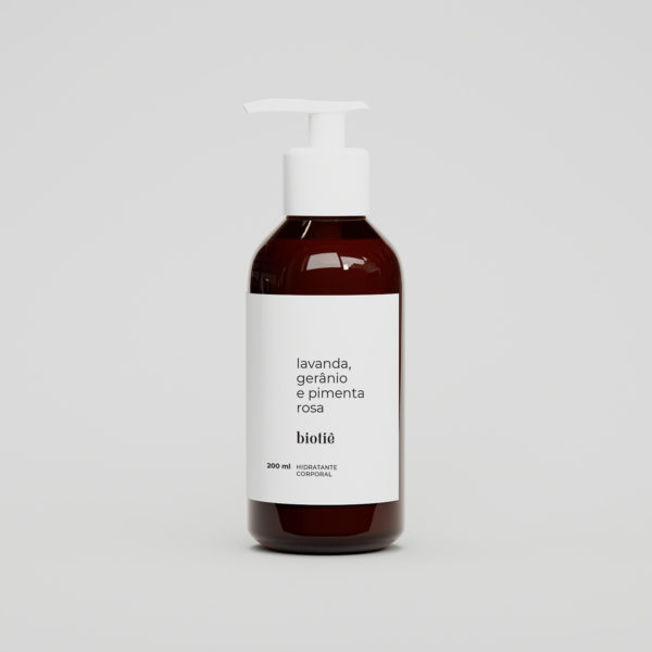 Hidratante Corporal - Lavanda, Gerânio e Pimenta Rosa - Biotiê 200ml