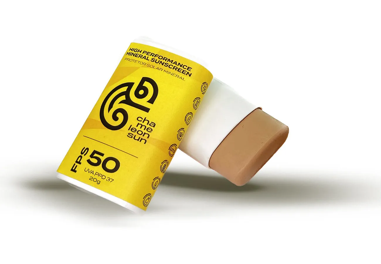 Protetor solar Mineral Bastão BEGE- Chameleon Sun - 20g