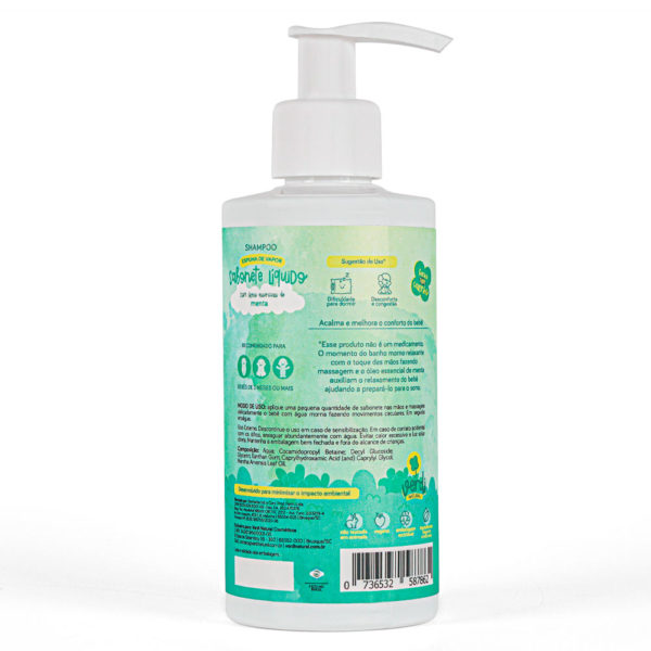 Espuma de vapor - Sabonete líquido e Shampoo com óleo essencial menta - Image 2