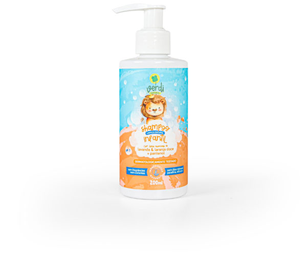 Shampoo Infantil 100% Natural- Lavanda, Laranja Doce e Pantenol