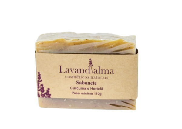 Sabonete de Cúrcuma e Hortelã - Lavandalma 110g