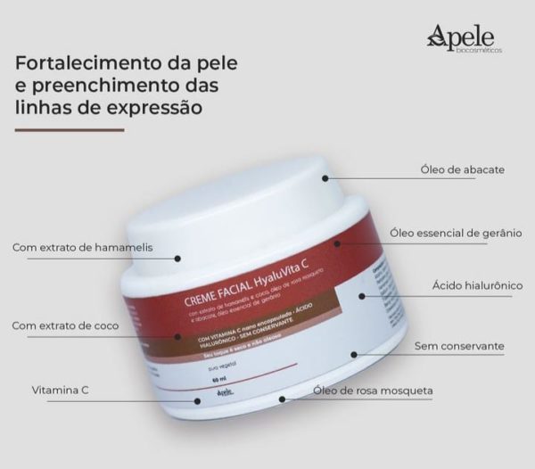 Creme Facial HyaluVitaC - Apele - 60ml - Image 2
