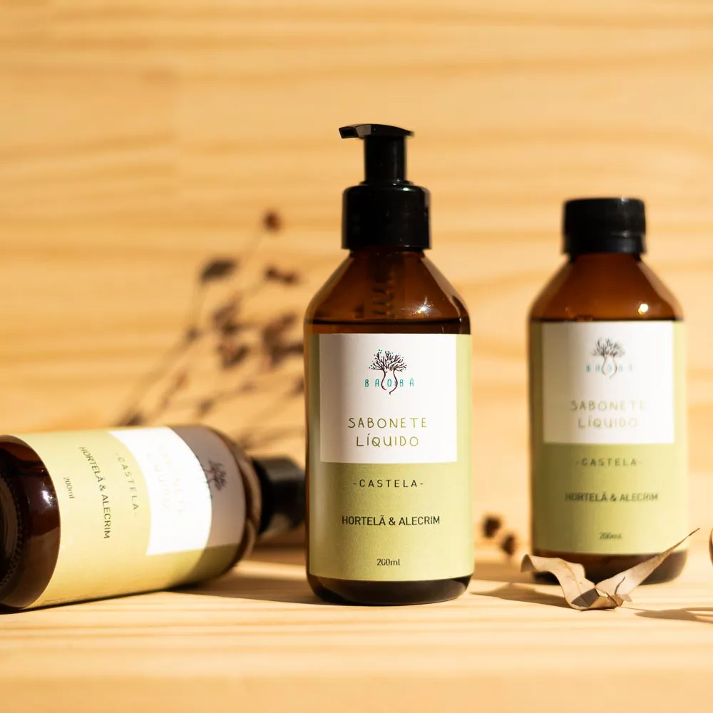 Sabonete Líquido de Hortelã e Alecrim - Baobá 200ml - Imagem 2