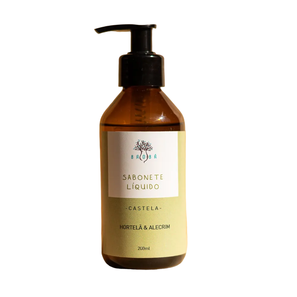 Sabonete Líquido de Hortelã e Alecrim - Baobá 200ml