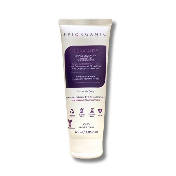 Epiorganic Hidratante Corporal Açaí, Lavanda e Açafrão - Biozenthi 120ml