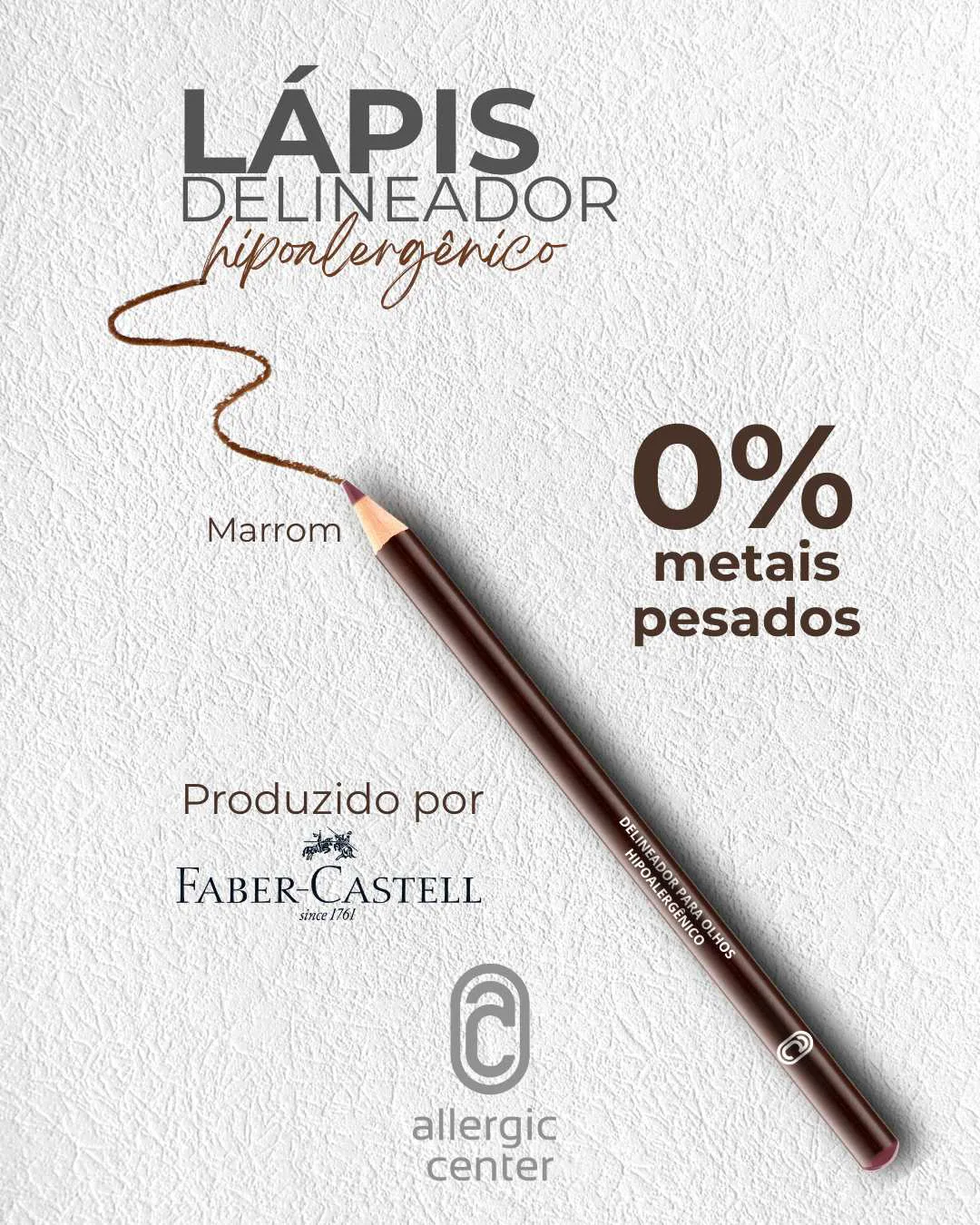 Lápis Delineador para olhos Marrom - Allergic Center - Imagem 2